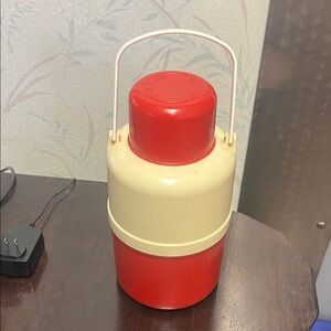 Vintage 1960’s Red and Cream Thermos